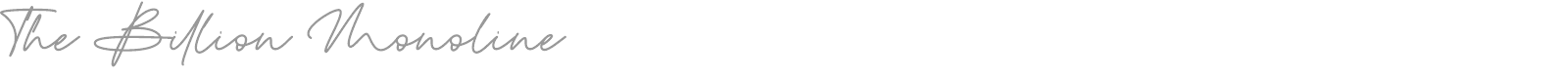 The Billion font preview